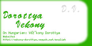 dorottya vekony business card